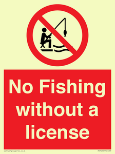 No Fishing without a license